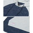 thumbnail image 3 of ZIMEGO Men's Color Block Short Sleeve Pullover Pocket Hiphop Thin Hoodie Shirt, 3 of 6