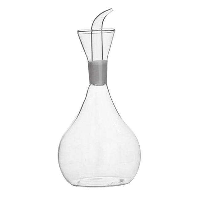 Aceitera de vidrio, vinagrera con vertedor, utensilios de cocina multiusos, dispensador de aceite. 350ml