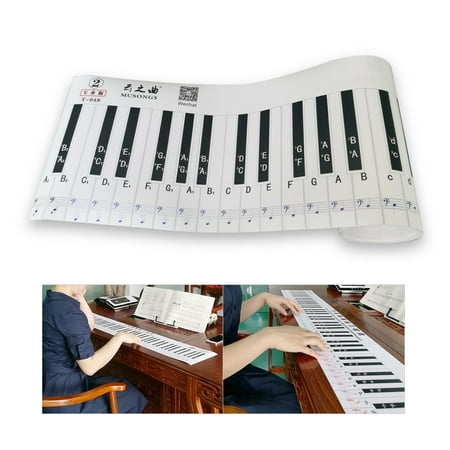 Professional Version 88 Key Keyboard Piano Finger Simulation Practice Guide Teaching Aid Note Chart for Beginner