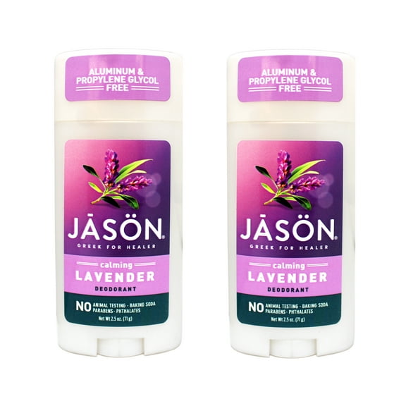 2 Pack - Jason Deodorant Stick Calming Lavender, 2.5 OZ