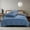 Blue, variant on Solid Color Washed Cotton Bedsheet Set - 4PCS Duvet Cover Set, Full Size Bedding Set, Universal for All Seasons, Soft and Comfortable Bed Sheet for Bedroom