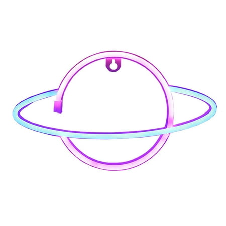 

YUEHAO Night Lights Light Decoration Universe Planet Neon Light Shape Night LED Red Ornaments Net Home Decor home appliances