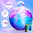 thumbnail image 5 of PLAYZAP Hopper Ball, Bouncy Ball with Handle for Kids, 20-inch Hippity Hoppity Hop Bounce Ball Toys, Sit and Bouncing Ball with Pump, Boys Girls Jumping Hopping Ball Gifts - Purple Cloud, 5 of 11