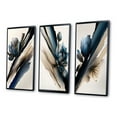 thumbnail image 3 of Designart "Hyperrealistic Peony Blossoms I" Floral Peony Framed Wall Art Set Of 3 - White Peonies Frame Canvas Set For Living Room Decor, 3 of 6