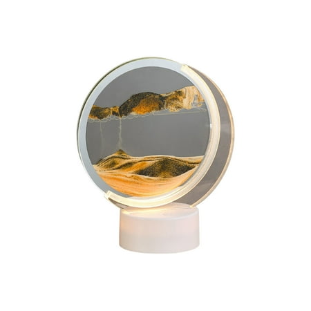

USB Streaming Sand Painting Night Light 3D Three-Dimensional Moon Painting Decorative Home Gifts Bedside Ambient Sand Painting LED Table Lamp(5ML)