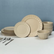Sango Prima Stoneware Dinnerware Set, 12-piece, Parchment