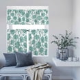 thumbnail image 6 of 3 Piece Kitchen Curtains and Valances Set Turquoise Paisley Floral Cafe Curtains 24 Inch Length Boho Vintage Ethnic Flowers Valance & Tier Curtain for Living Room Bedroom Window 54"x18"+27"x24"*2, 6 of 6