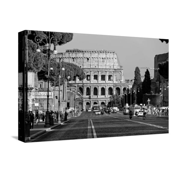 Art.com Colosseum in Rome, Italy Stretched Canvas Print Wall Art, 18" x 12"