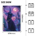 thumbnail image 3 of Black Cat with Wizard Hat Notebooks 1-subject Journal 60 Sheets A5 College Ruled Paper Detachable Ring 8.3"x5.7", 3 of 8
