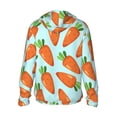 thumbnail image 3 of Uemuo Cartoon Carrot Pattern Women's Full Zip UPF 50+ Sun Protection Hoodie Jacket Long Sleeve Sun Shirt Hiking Outdoor Performance with Pockets-XX-Large, 3 of 9
