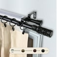 thumbnail image 4 of Erwin 13/16" Double Bay Window curtain rod Adjustable 20"-36", 38"-72" - Black,(ABay-08-2D), 4 of 4