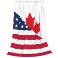 thumbnail image 2 of Pofeuu USA Canada Flag Print Ultra-Soft Micro Fleece Blanket,for Bed Or Sofa,All Season Throw Blankets Flannel Blanket-80"x60", 2 of 7