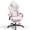 Pink, variant on Huracan Gaming Chair with Footrest, Ergonomic PU Leather Computer Chair, High Back Office Game Chair with Massage Support and Synchronized Linkage Armrests for Adult Gamer,White
