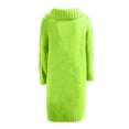 thumbnail image 5 of QUNYINEY Green Coats for Women Solid Button Mid Weight Casual Sweater Loose Long Sleeve Plus Size Long Cardigan Hoodless Coats, 5 of 5