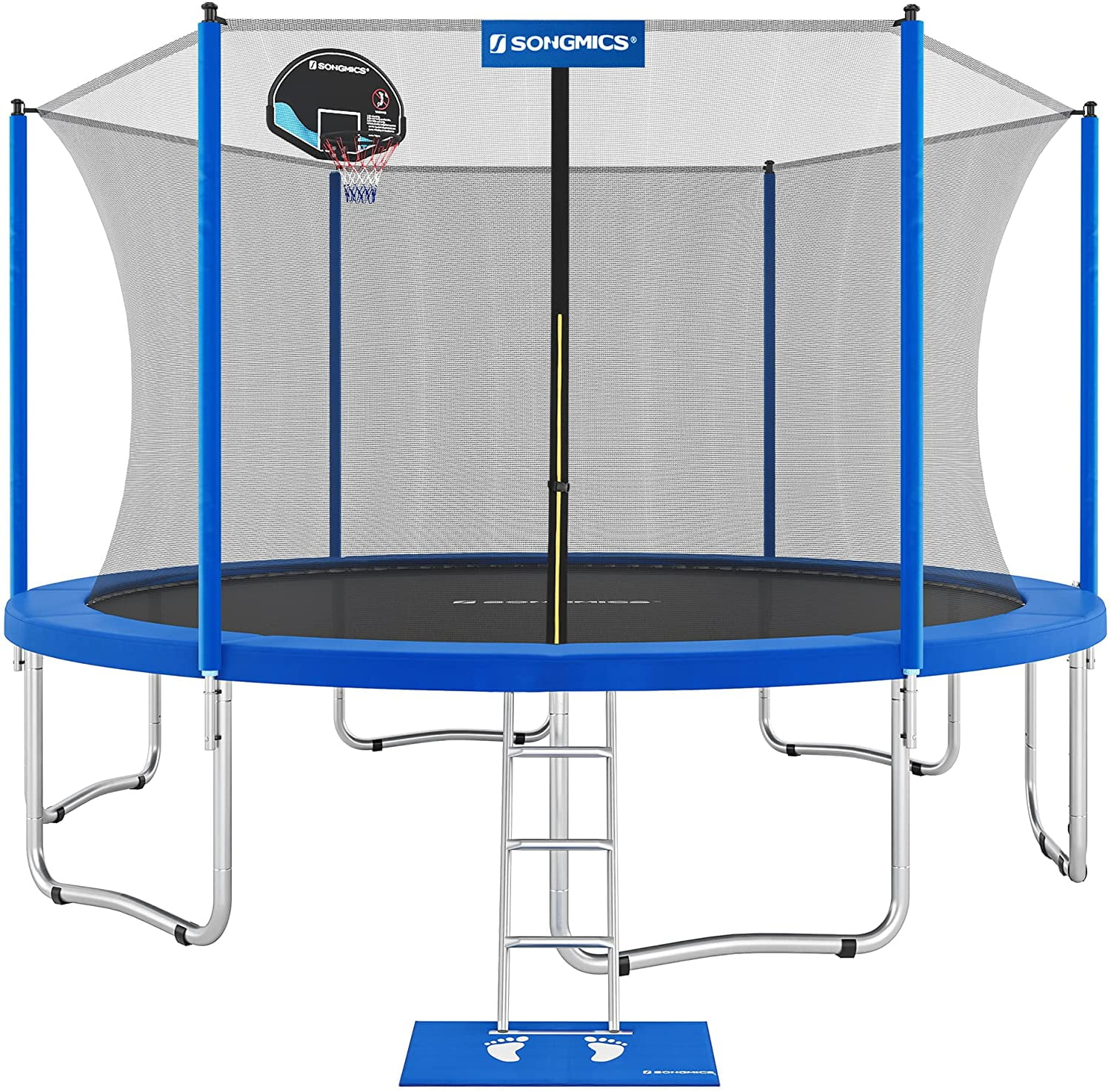 Buy SONGMICS Trampoline 14 FT with Enclosure for Kids with Basketball