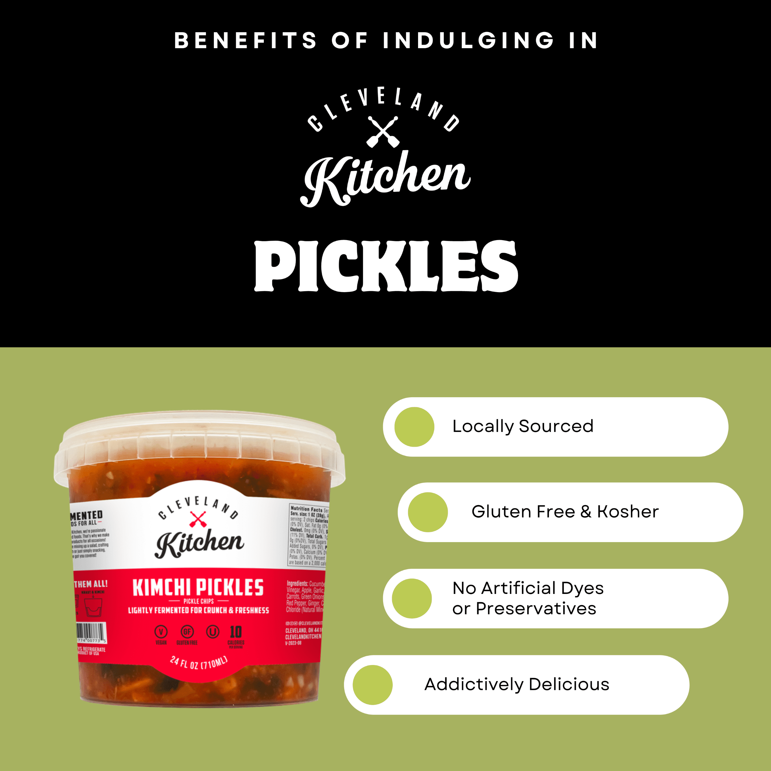 Cleveland Kitchen Kimchi Pickle Chips 24 fl oz