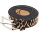 thumbnail image 5 of Cinturón de piel sintética con estampado de leopardo para mujer, color marrón claro., 5 of 8