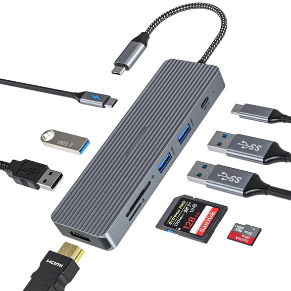 TOTU 15 in 1 Docking Station, 4K Triple Display USB C Dock with 2HDMI&DP