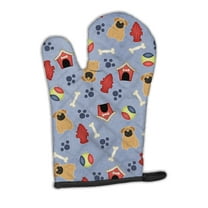 Carolines Treasures BB2620OVMT Dog House Collection Pug Brown Oven Mitt Large multicolor