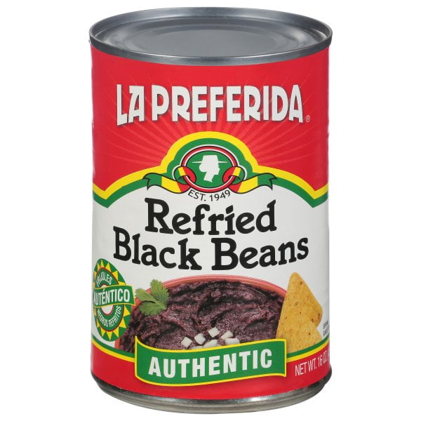 (12 pack) La Preferida Authentic Refried Black Beans, 16 Oz