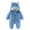 Blue-3, variant on Baby Fluffy Hooded Romper Outfits Cute Baby Clothes New Born Clothes for Boys 6-12 Months