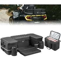 ATV Storage Bags 71L ATV Rear Seat 4 Wheeler Cargo Bag w/ Cooler Removable Cushion Compatible with Polaris Grizzly Can-Am