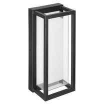 Maxxima LED Outdoor Wall Light, Black, Modern Porch Light, 1800 Lumens, 5 CCT 2700K-5000K