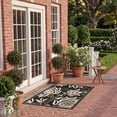 thumbnail image 4 of Safavieh Courtyard Crystal Floral Indoor/Outdoor Area Rug, Black/Sand, 2' x 3'7", 4 of 15