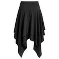 thumbnail image 6 of oqasdz Halloween Hot Style Gothic Irregular Lace up Solid Color Skirt for Women Party Evening Fashion Outwear, L, 6 of 7