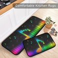 thumbnail image 5 of SKYSONIC Rainbow Music Note Kitchen Mats Set of 2 Multicolored Lines Anti Fatigue Floor Runner Rug Non Slip Comfort Mat 19.7x27.6 Inch + 19.7x47.2 Inch for Living Room Laundry Room Hallway, 5 of 7