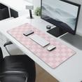 thumbnail image 2 of Boho Chic Pastel Checkered Mouse Pad - Anti-Slip Rubber for Secure Computer & Laptop Use, Large 31.5x11.8in, Add a Touch of Aesthetic to Your Home Office, 2 of 7