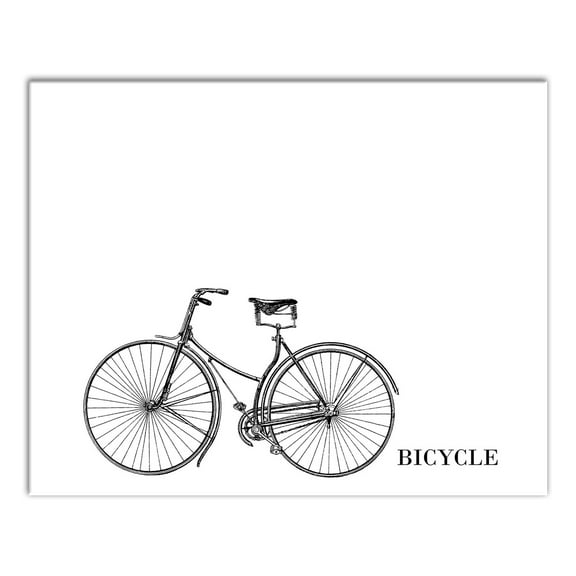 Creative Products Bicycle Sketch 10 x 8 Canvas Wall Art