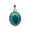 turquoise, variant on Real 925 Sterling Silver Pendant For Men Women, Genuine Turquoise Cabochon Oval Blue Gemstone Unique Handcrafted December Birthstone Gift