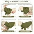 thumbnail image 3 of ZDM Small Dog Pullover Sweater, Cold Weather Cable Knitwear, Classic Turtleneck Thick Warm Clothes for Chihuahua, Bulldog, Dachshund, Pug (Peacock Blue, Small), 3 of 7