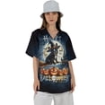 thumbnail image 4 of Happy Halloween French Bulldog Witch Pumpkins Bats Hawaiian Shirt Breathable Summer Unisex Merch Dog Lover Gifts - 13012, 4 of 6