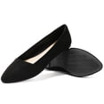 thumbnail image 2 of Veittes Women's Wide Width Suede Ballet Flats - Pointed Toe, Anti-Slip Sole, Comfortable for Office., 2 of 7