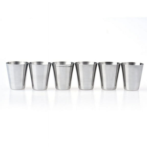 Stainless Steel Drinking Tumbler Set for Coffee Tea and Outdoor Camping Use with 6 Reusable Insulated Mugs