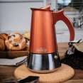 thumbnail image 3 of Stainless Steel Espresso Maker 10-cup, Copper, 3 of 9