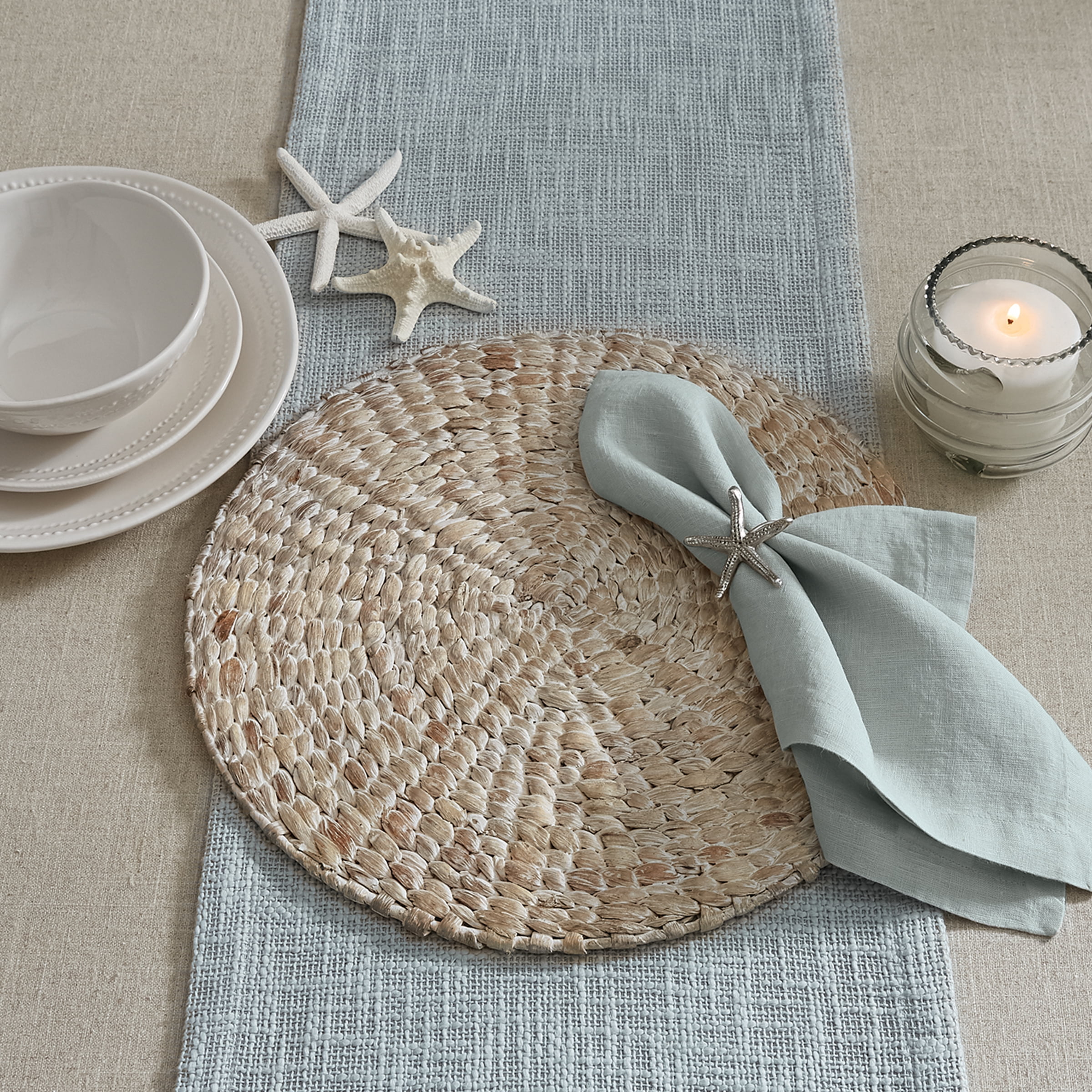 Split P Braided Hyacinth Round Placemat Set of 4
