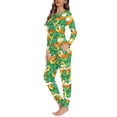 thumbnail image 2 of NETILGEN Golden Horseshoe Iron & Leaves Sleepwear for Women Pajama Set, Home Life Women Nightwear Pajama Sets, 2 Pcs Skin Friendly Thermal Pajama Sets for Women Soft, 2 of 6