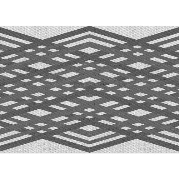 Ahgly Company Indoor Rectangle Patterned Gray Cloud Gray Area Rugs, 5' x 7'