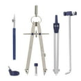 thumbnail image 6 of Pacific Arc, Spring Bow Compass with Extension bar, ruling Pen, 6 inch Divider, Universal Adaptor, 6 inch Break Leg, and Replacement Lead., 6 of 7