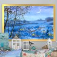 thumbnail image 1 of Designart Village Cottage d'Hiver à Noël Cabane & Lodge Art Mural Encadré, 1 of 4