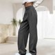 thumbnail image 4 of Women's Wide Leg Pants High Waist Business Work Trousers Fashion Stripe Long Straight Leg Suit Pants for Summer Spring Gray XL, 4 of 4