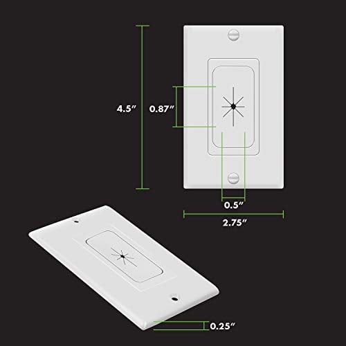 TOPGREENER Inserto de Ojal de Pared de Caucho Flexible con Placa Decor