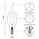 thumbnail image 3 of Sengled Bombillas Led Para Candelabro, Regulable, E12, Equivalente A 40 W, Ca10, Punta De Llama, Bombillas Para Lámpara De Araña, 2700 K, Luz Blanca Cálida, Bombillas Para Lámparas De Araña, Ventilado, 3 of 5