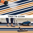 thumbnail image 5 of Orange Navy Blue Striped Outdoor Rug for Patio/Deck/Porch, Non-Slip Large Area Rug 5 x 8 Ft, Gradient Horizontal Lines Indoor Outdoor Rugs Washable Area Rugs, Reversible Camping Rug Carpet Runner, 5 of 8