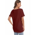 thumbnail image 5 of Womens Deep V Neck T Shirts Casual Short Sleeve Loose Fit Basic Fashion Tee, 5 of 6