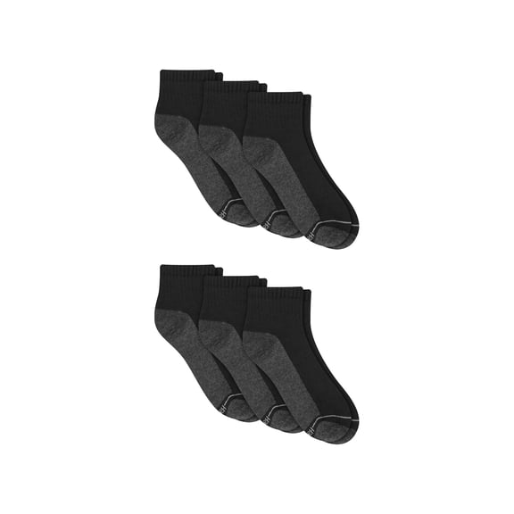 Hanes Ultimate Men's Ultra Cushion Ankle Socks, 6-Pairs Black 6-12
