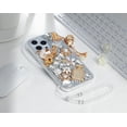 thumbnail image 3 of for iPhone 15 Plus Bling Case,Glitter Diamond Luxury Crystal Rhinestone Women Girls Kids Pumpkin Car Love pendant Protective Phone Case for iPhone 15 Plus 6.7 inch,Clear, 3 of 10